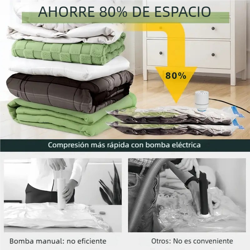 Combo x5 bolsas al vacio Re-Utilizables + Bomba de aire