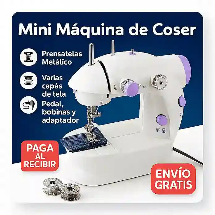 Maquina de Coser Portátil con Pedal Eléctrica