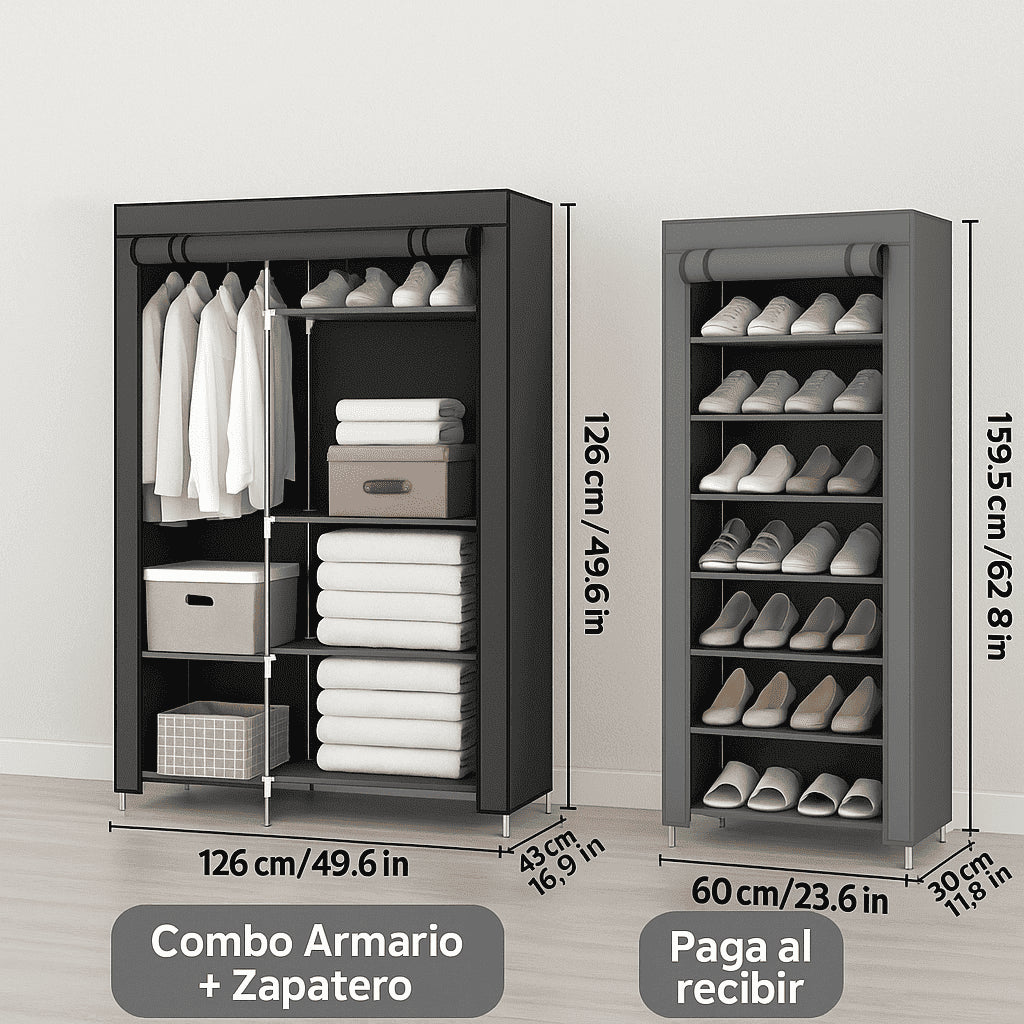 Combo Armario + Zapatero | Ropa y Zapatos Organizados