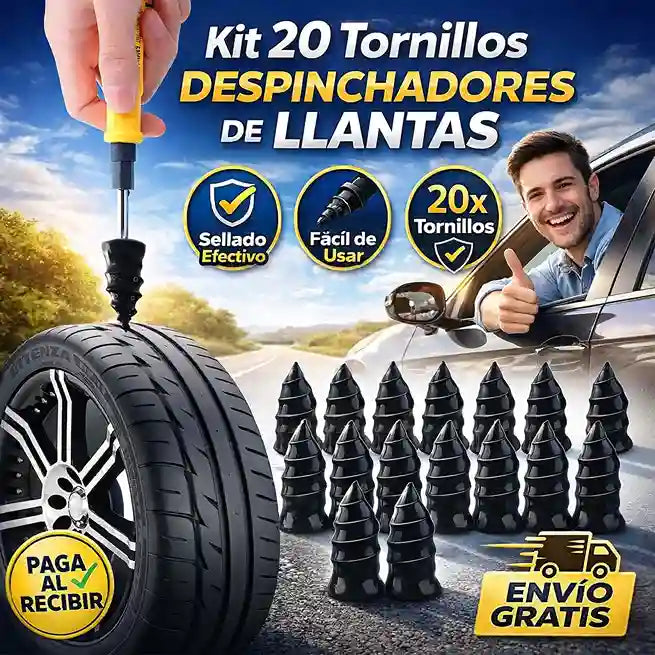 Kit de 20 Tornillos despinchadores de llantas