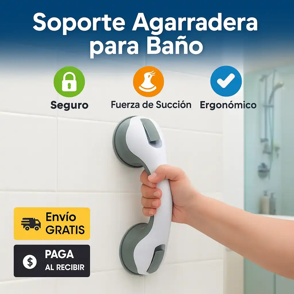 Agarradera Soporte para Baño con Ventosa