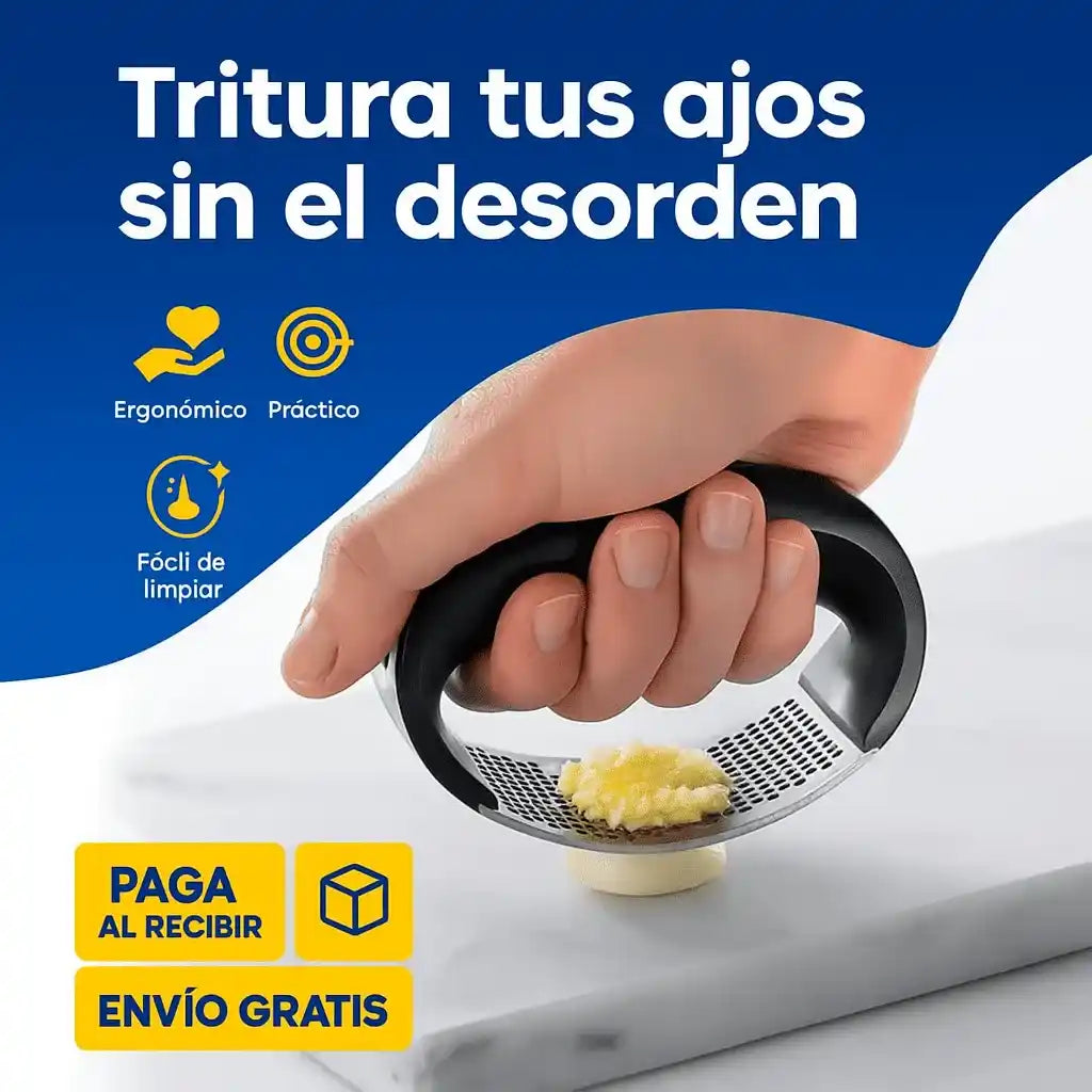 triturador de ajos en acero