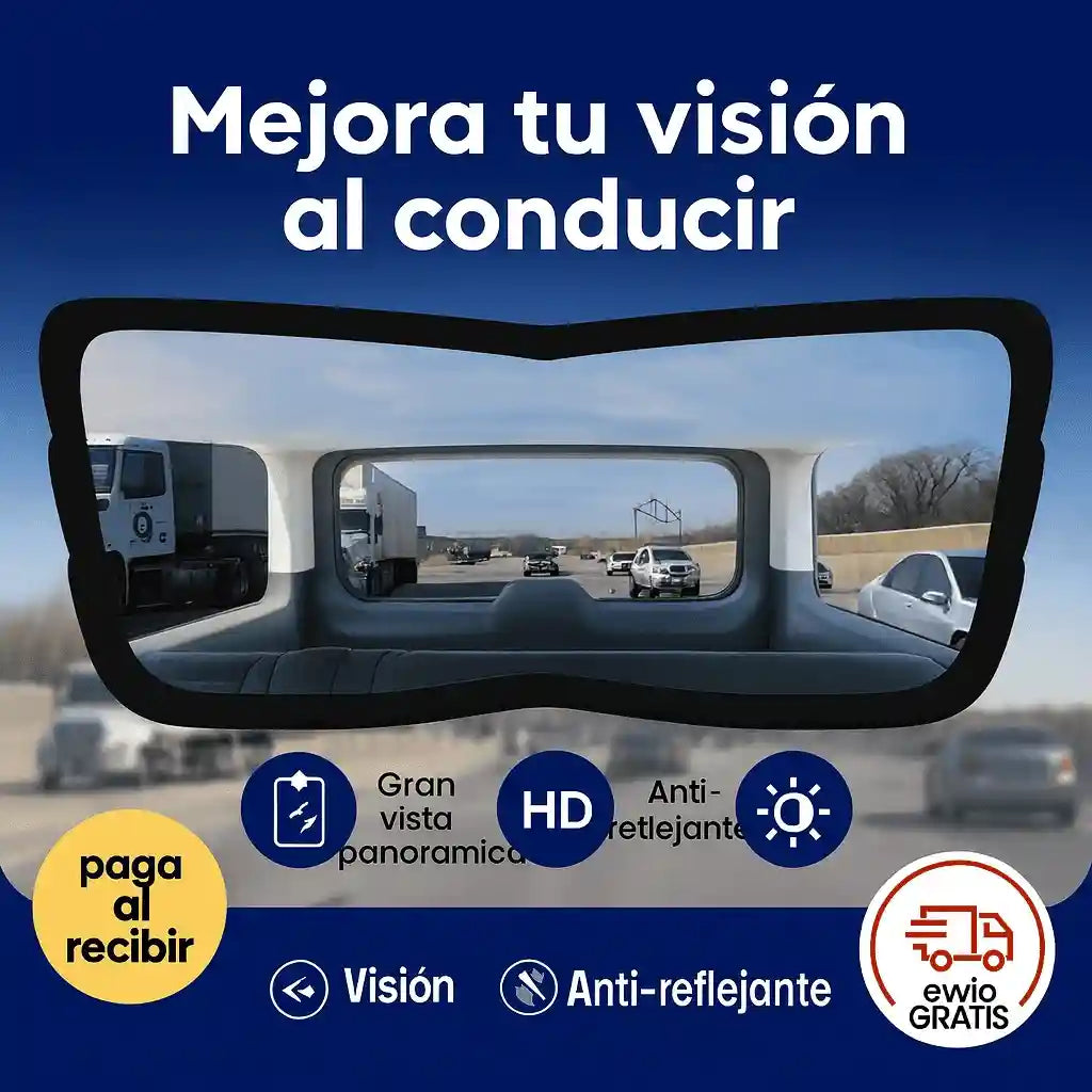 Espejo Retrovisor Gran Angular - Alta Visión