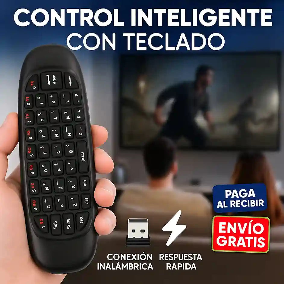 Control Inteligente con Teclado para TV