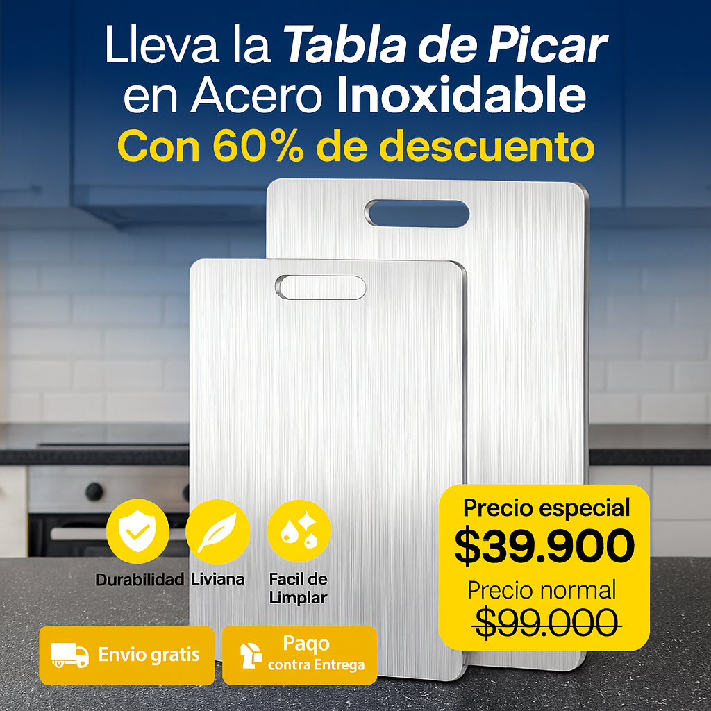 Tabla de Picar en Acero Inoxidable