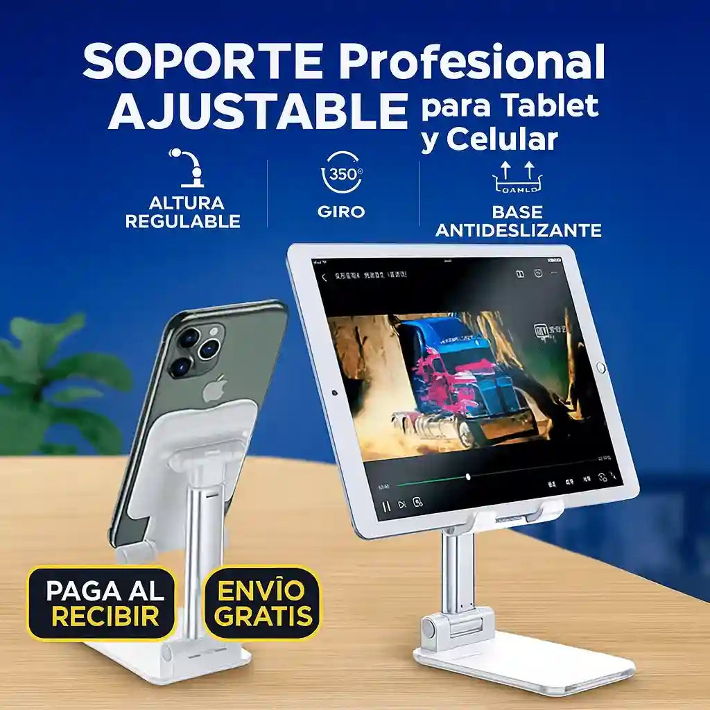Soporte Profesional para Tablet y Celular 360°