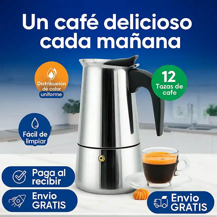 Cafetera Diseño Italia Grande de 12 Tazas