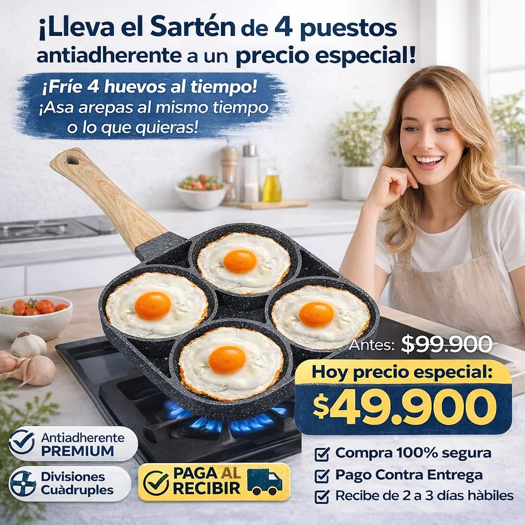 Sarten de 4 puestos