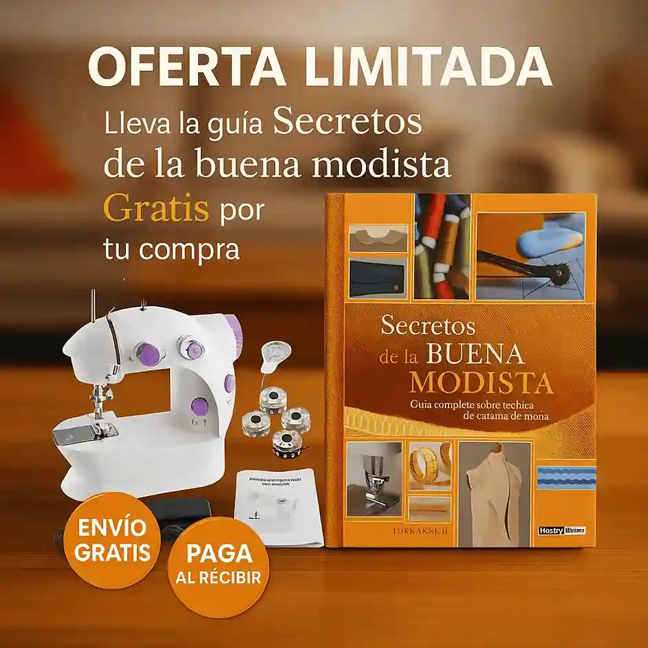 Maquina de Coser Portátil con Pedal Eléctrica