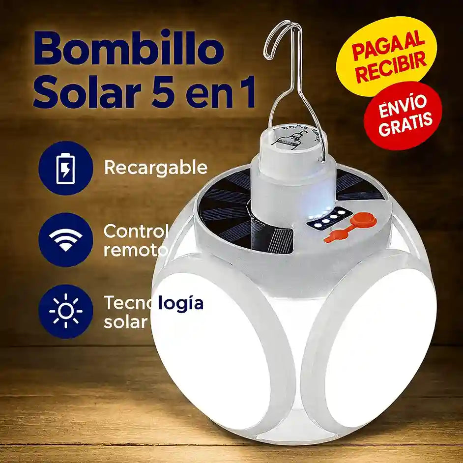 Bombillo Solar 5 en 1 | Ultra Lumen