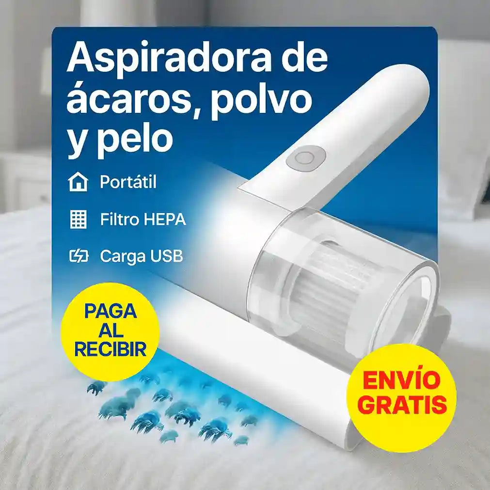 Aspiradora de Ácaros, Polvo y Pelo de Mascotas