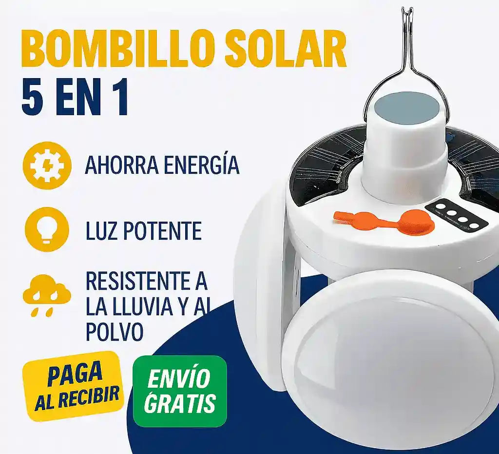 Bombillo Solar 5 en 1 | Ultra Lumen