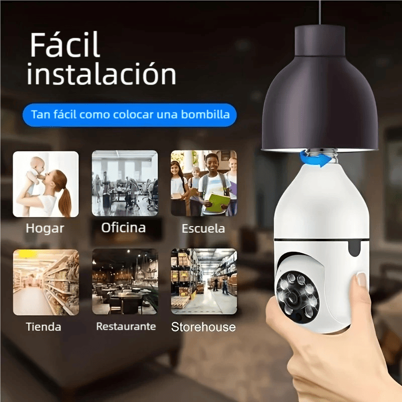 Paga 1 y lleva 2 - Cámara en Forma de Bombillo | LumiCam 360™