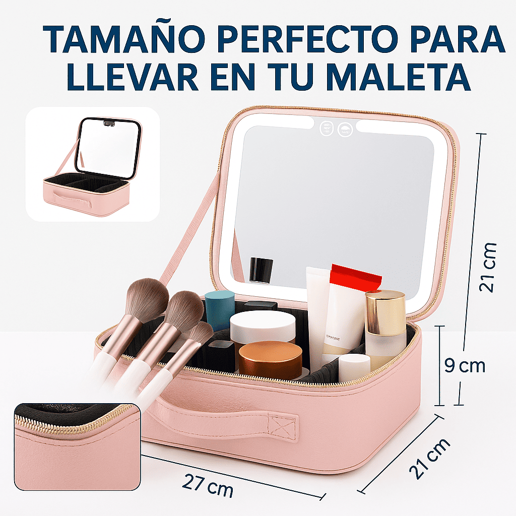 Cosmetiquera con Espejo LED