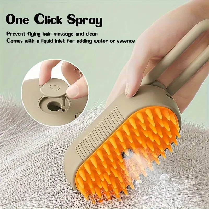 Cepillo a vapor eliminador de pelos para mascota