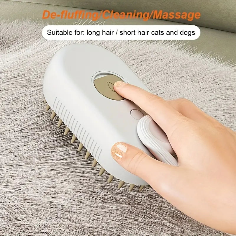 Cepillo a vapor eliminador de pelos para mascota